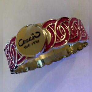 Coach Silver and Pink Women's bracelet